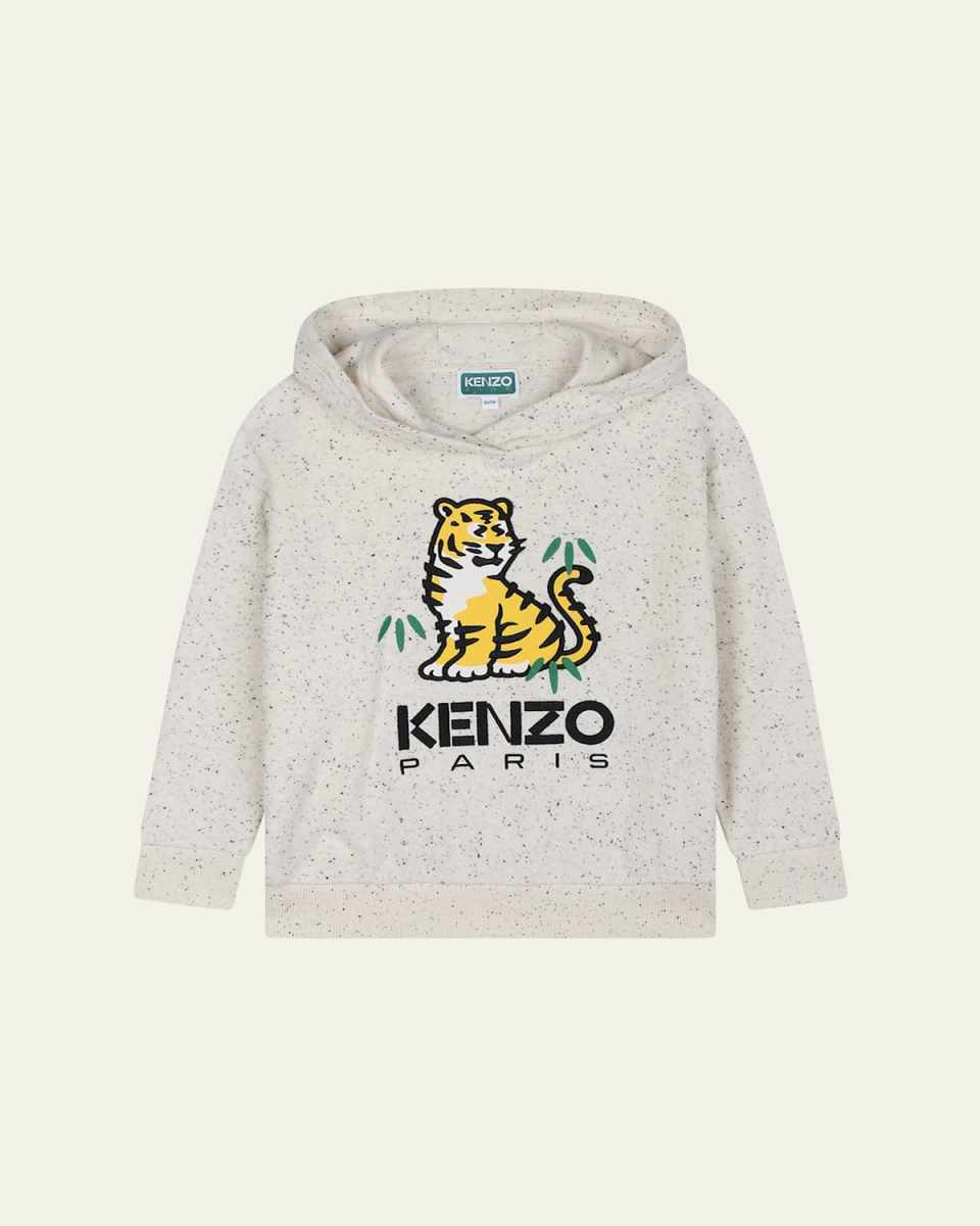 Kid's Logo Embroidered Hooded Sweatshirt, Size 2-